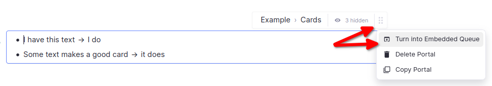 将传送门转换为嵌入式队列。