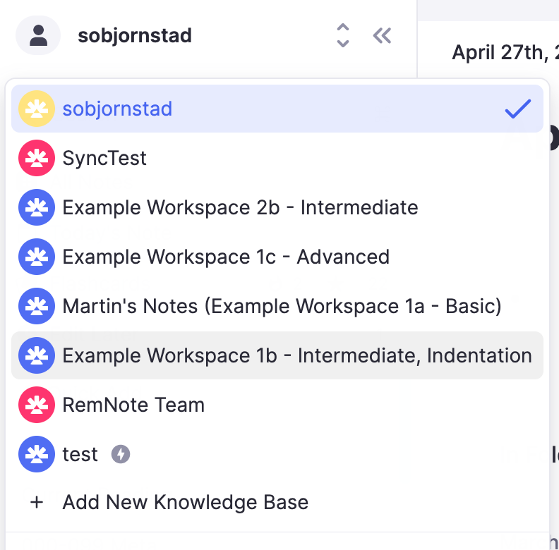 知识库切换器。
