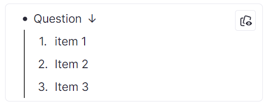示例文本导入 RemNote 后的样子。一个列表答案记忆卡片。